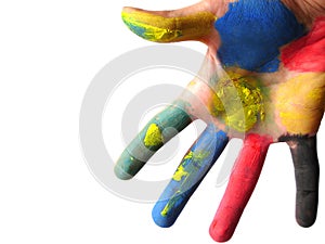 Colored hand