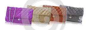 Colored handbags