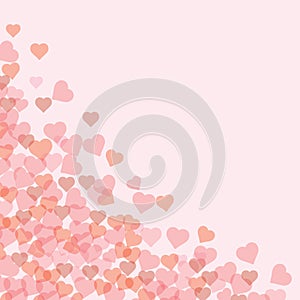 Colored Heart Illustration valentine`s day card elegant festive vector with space for text. Symbols of tenderness and love