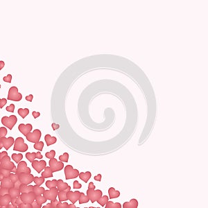 Colored Heart Illustration valentine`s day card elegant festive vector with space for text. Symbols of tenderness and love