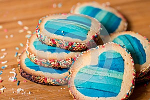 Colored hearth cookies