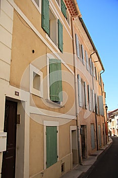 Colored houses in the Provence