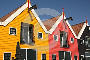 Colored houses in Zoutkamp