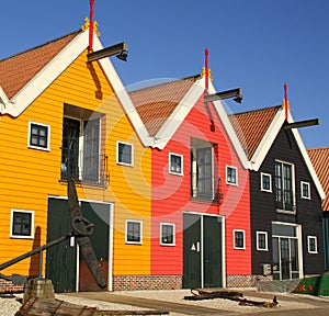 Colored houses in Zoutkamp