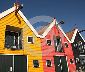 Colored houses in Zoutkamp