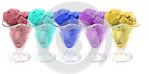 Colored ice cream
