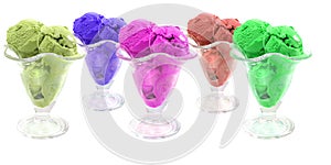 Colored ice cream