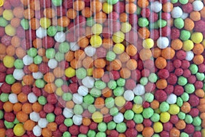 Colored icing sprinkles close up banner