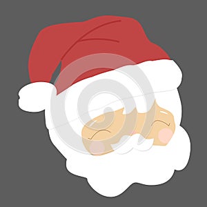 Colored icon Santa`s head.