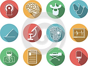 Colored icons for neurosurgery