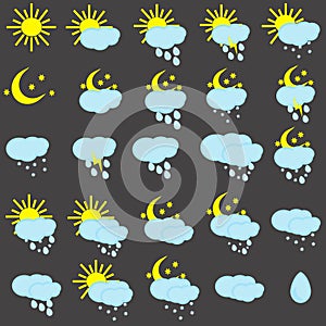 Colored icons for weather forecasting