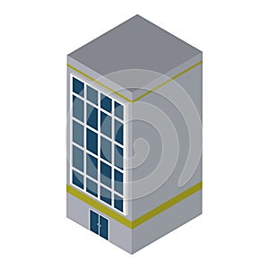 Colored isometric building icon Vector
