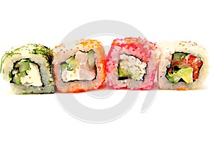 Colored Japanese rolls