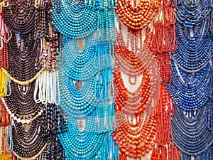 Colored jewelries in a Egyptian shop