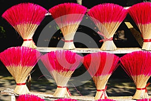 Colored joss sticks in Vietnam