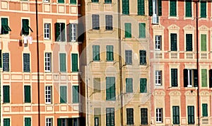 The colored liguria houses in Camogli