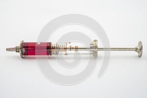 Colored liquid syringe