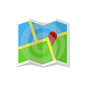 Colored location icon. Vector Illustration.