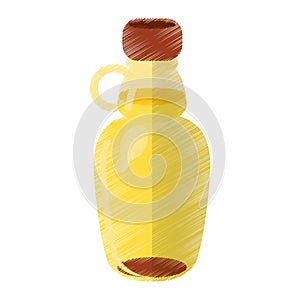 Colored maple syrup bottle traditional