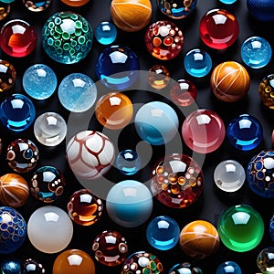 colored marbles, AI-generatet