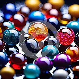 colored marbles, AI-generatet