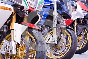 Colored motorbikes