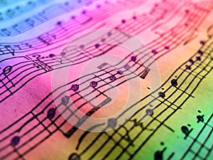 Colored music sheet