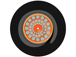 Colored music vinyl record