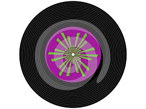 Colored music vinyl record