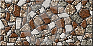 Colored natural granite texture. Embossed tiles made of natural stone.