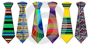 Colored neckties