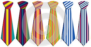 Colored neckties