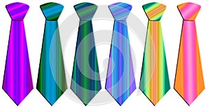 Colored neckties