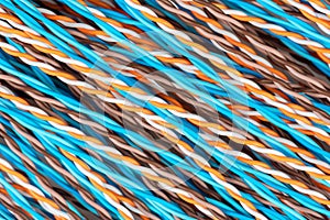 Colored network electrical cables and wires