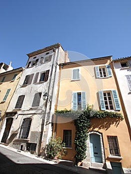 Colored old houses of Hyeres photo