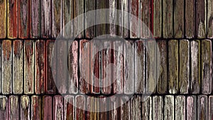 Colored Old Painted Planks Background loop. Weathered Wood Board Panel Texture