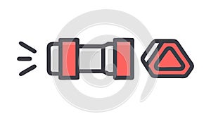 Industrial Pipe Joint Connection Vector Icon, vector design Generative AI