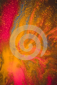 Colored paints divorce blurred abstract background