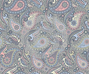 Colored paisley pattern