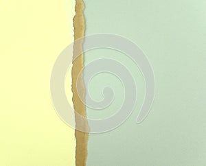 Colored paper abstract texture background. Blank torn neutral, pastel, earth tone, gray color papers combination.