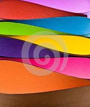 Colored paper background shapes