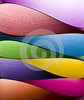 Colored paper background shapes