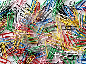 Colored paper clip background