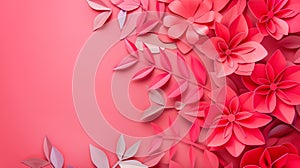 colored paper flowers wallpaper on background, spring summer background