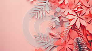 colored paper flowers wallpaper on background, spring summer background