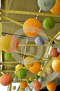 Colored paper lanterns