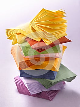 Colored paper napkins