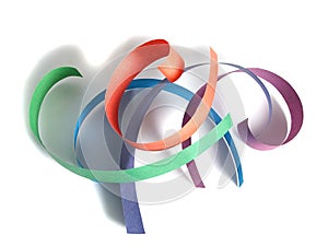 Colored paper ribbon