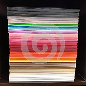 Colored paper stack