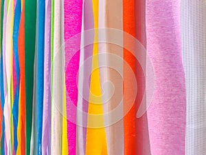 Colored paper strips decorate